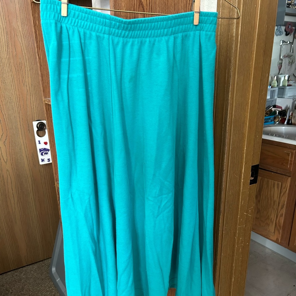 Women’s vintage skirt. Beautiful teal blue color. Stretch waist. Never Worn